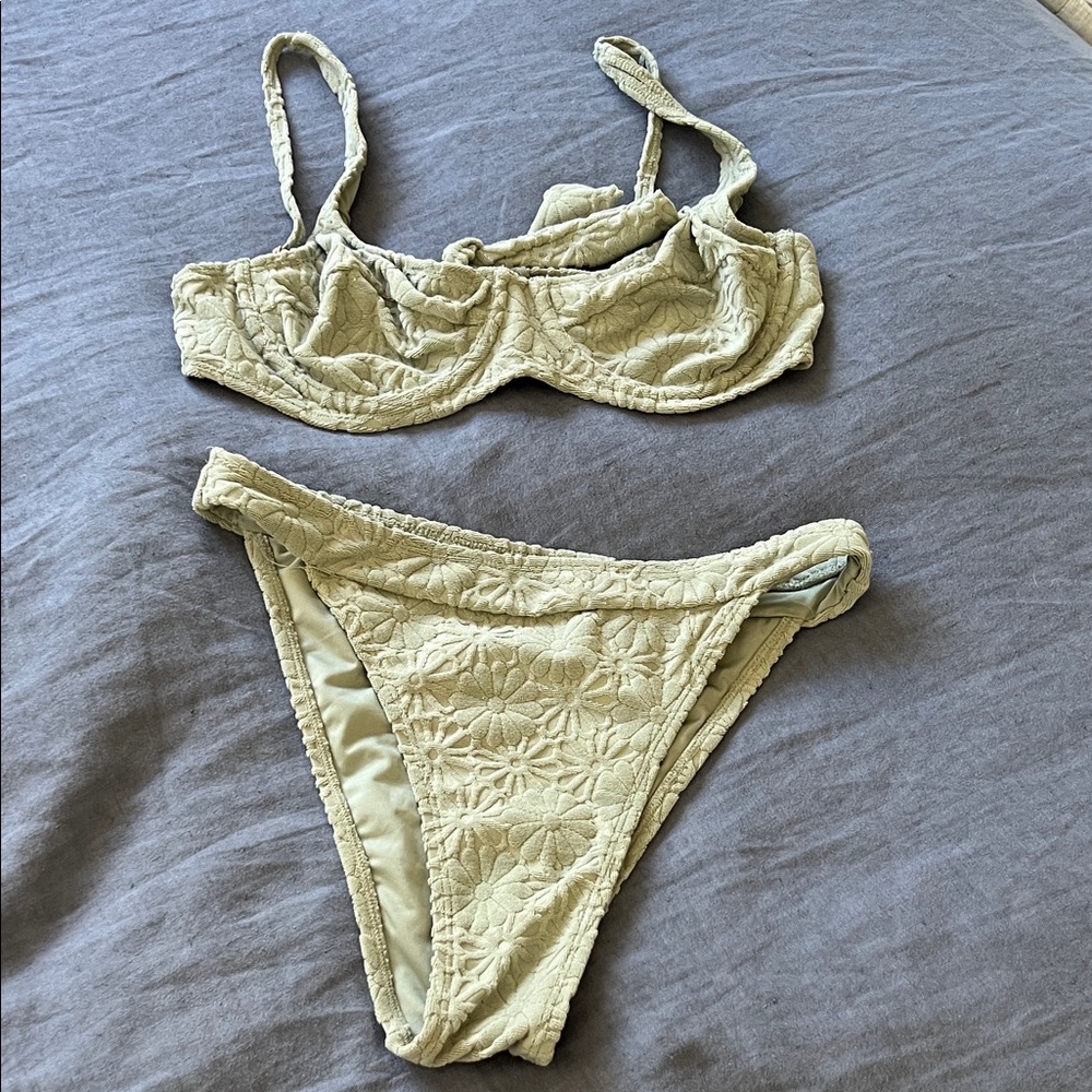 Somerfield Swim Textured Cream Bikini